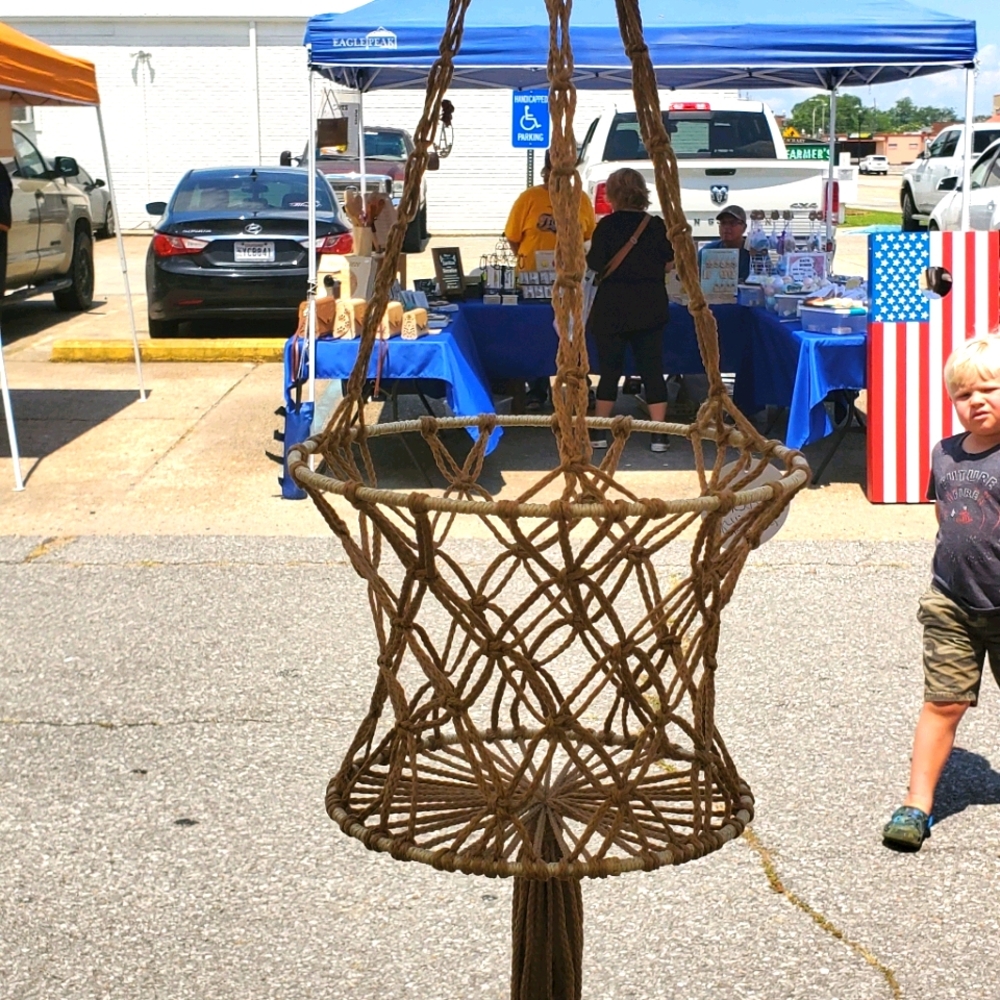 Macrame fruit basket